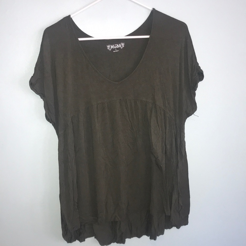 Army green boho blouse